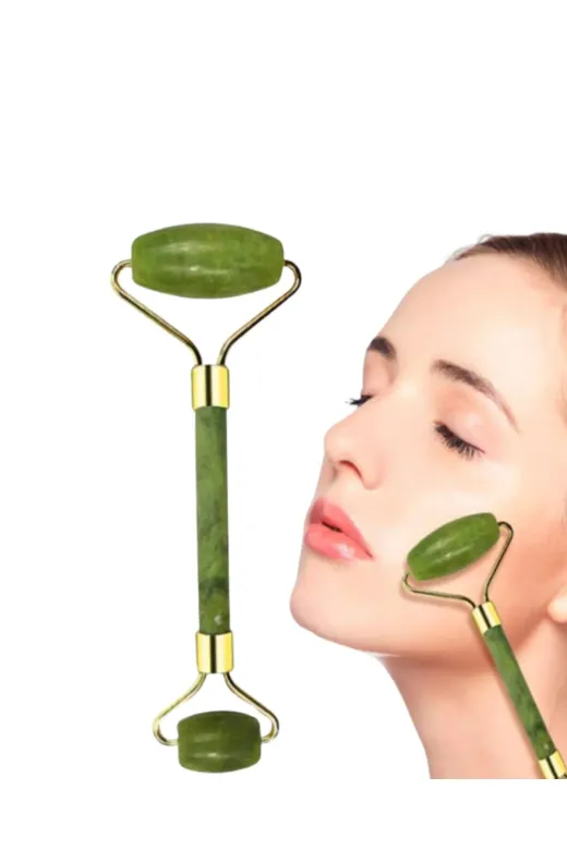 Hafk HFK-MMEYTDXXUCZZZYEMTAI-1 Mey İthalat® Jade Stone Yüz Bakım Seti Gua Sha Ve Roller Masaj Taşı