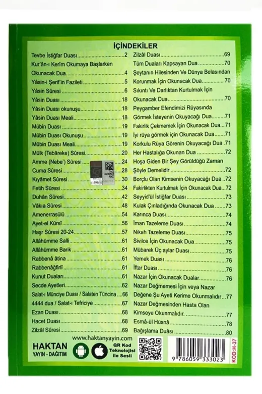 Haktan Yayın Dağıtım ST02786 (50 Adet) 80 Sayfa Orta Boy Ekonomik Güllü Yasini Şerif Kitabı