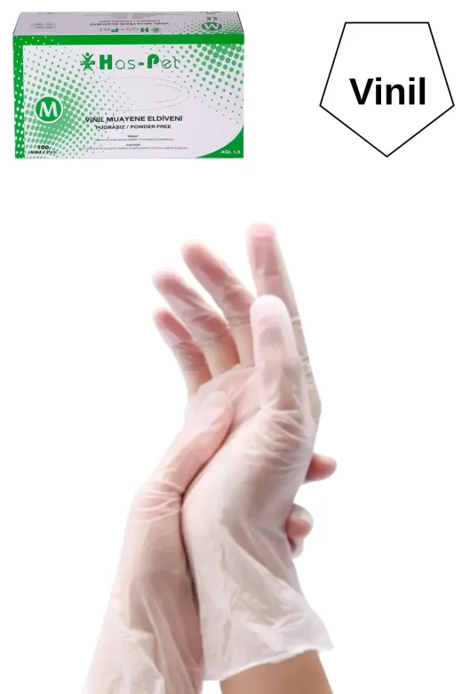 Has-Pet ebvinilm Haspet Vinil Pudrasız Eldivenmedium Beden