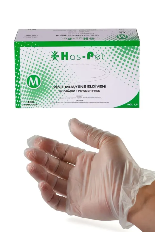 Has-Pet ebvinilm Haspet Vinil Pudrasız Eldivenmedium Beden