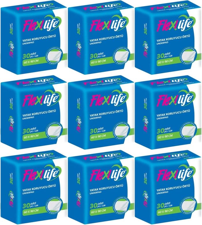 Hasta Alt Açma Yatak Koruyucu Örtü 60*90CM Klasik 270 Adet (9PK*30)