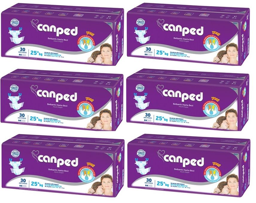 Hasta Bezi Çoçuklar İçin Bel Bantlı Tekstil Yüzeyli 180 Adet Xs (6Pk*30)