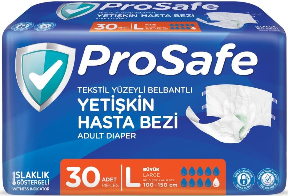 Hasta Bezi Yetişkin Bel Bantlı Tekstil Yüzey L Large 30 Adet