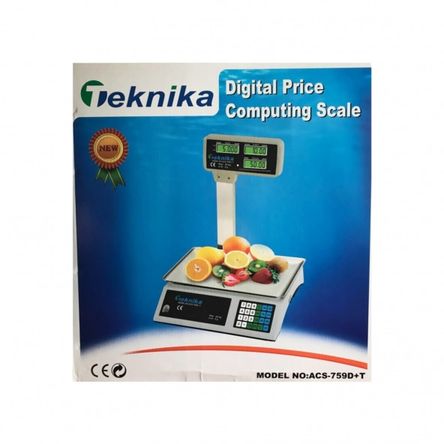 HBV00000QVELK Teknika Kollu Şarjlı Terazi, Market Manav Bakkal Terazisi 2020 40 Kg