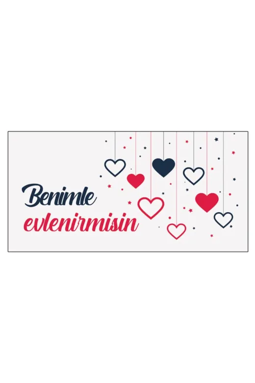 HEDİYEBULAL Benimle Evlenirmisin Afiş Branda 200X100Cm Zogb-102
