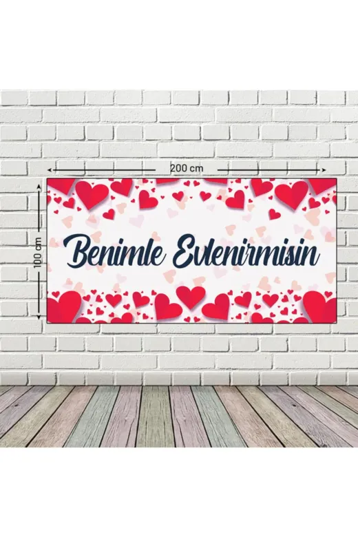 HEDİYEBULAL Benimle Evlenirmisin Afiş Branda 200X100Cm Zogb-103