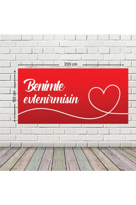 HEDİYEBULAL Benimle Evlenirmisin Afiş Branda 200X100Cm Zogb-101