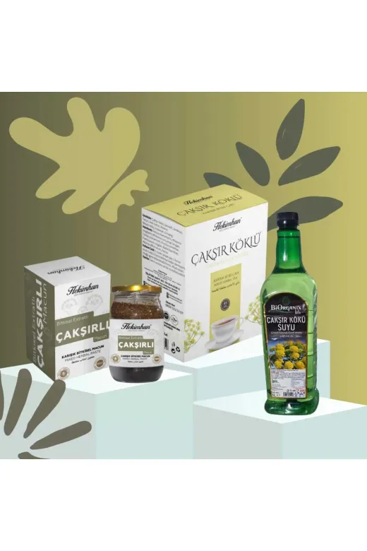 hekimhan bitkisel çakşırset3lü Çakşır Macunu 480 Gr Çakşır Suyu 1 Litre Çakşır Köklü Çay 40'lı