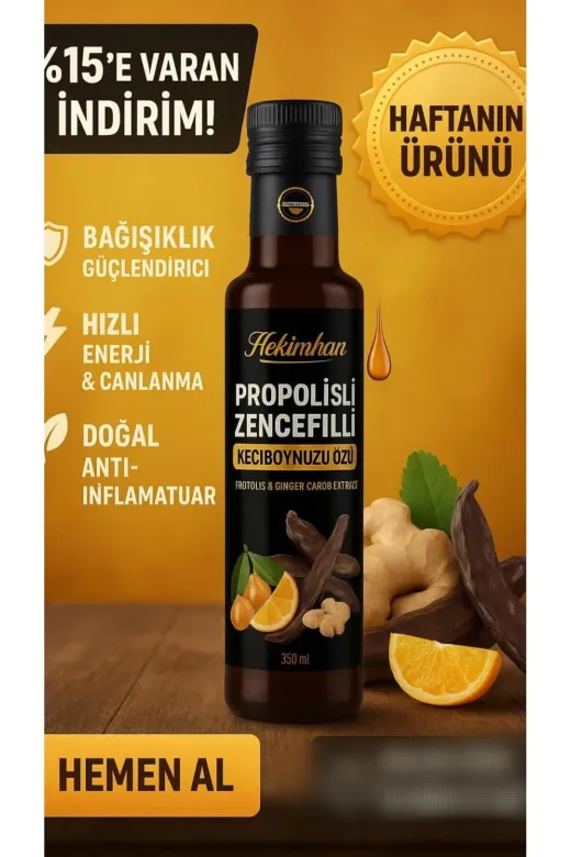 hekimhan bitkisel carrpro350 Propolisli Zencefilli Keçiboynuzu 350 Ml