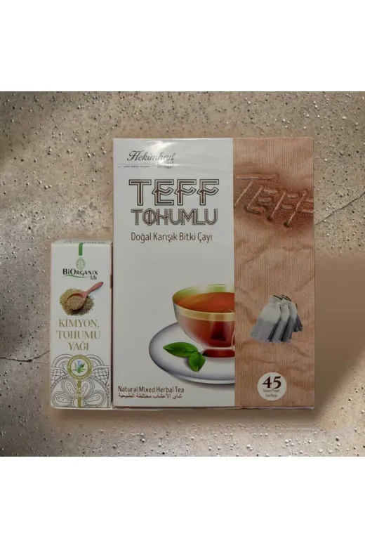hekimhan bitkisel P3804S5008 Teff Tohumlu Çay + Kimyon Tohumu Yağı