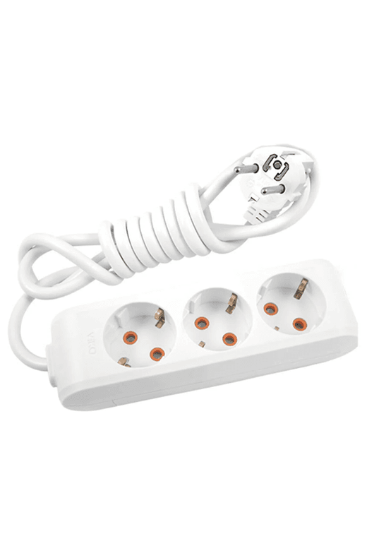 Hepsi Power xgTRhzEp12 3'lü Ara Kablo Anahtarlı Topraklı Grup Priz (5 Metre)