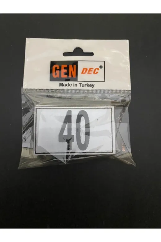 Hırdavat GEN340-40 Kapı Numarası Dolap,raf,posta Kutusu Numarası 4X6 Cm 1 Den 40 A