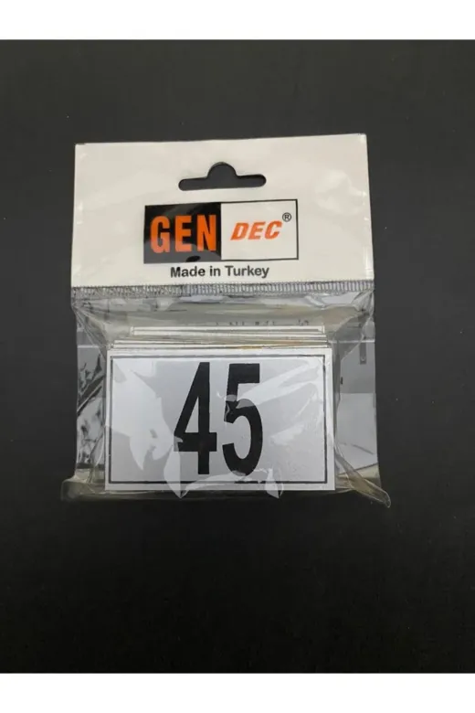 Hırdavat GEN345-45 Kapı Numarası Dolap,raf,posta Kutusu Numarası 4X6 Cm 1 Den 45 E