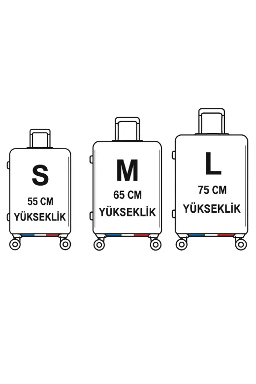 hızlıvaliz KILIFCICEKDESENSET My Saraciye Valiz Kılıfı Bavul Koruyucu 3Lü Set (Cicek Desen)