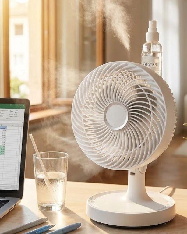 Hobibahçem MEYTDUCZZZSF7733VANTİLATÖR-BLMY Mey İthalat Mini Masaüstü Vantilatör Sessiz Çalışan 2 Kademeli Fan Otomatik Salınımlı
