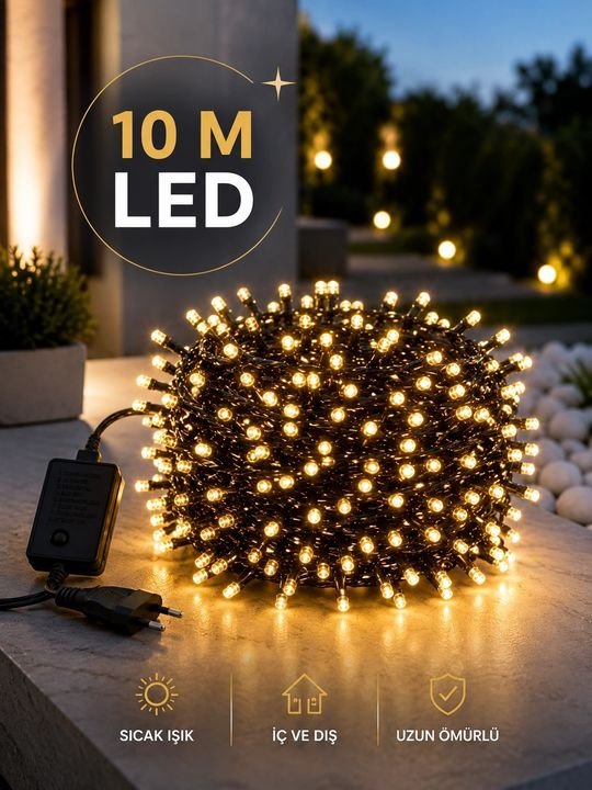 Hobibahçem MEYTDUUCZ10MLEDIŞIKGÜNIŞIĞI3-1-BLMY Mey İthalat Dekoratif Aydınlatma Ampüllü 10 Metre Gün Işığı Şerit Led Çok Renkli 77923948