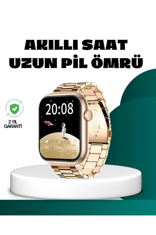 Hsc bilişim klt8912733101225 Bluetooth Arama Özellikli Akıllı Saat Uzun Pil Ömürlü
