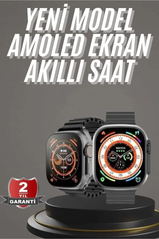 Hsc bilişim klt8912733122688 Akıllı Saat Kordon Hediyeli Güçlü Batarya Kapasiteli Titreşimli Bildirim Görme Unisex