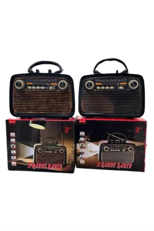 Hsc bilişim klt8912733226249 Eskitme Nostalji Tasarımlı Bluetoothlu Nostalji Radyo Ahşap Nostaljik Görünümlü