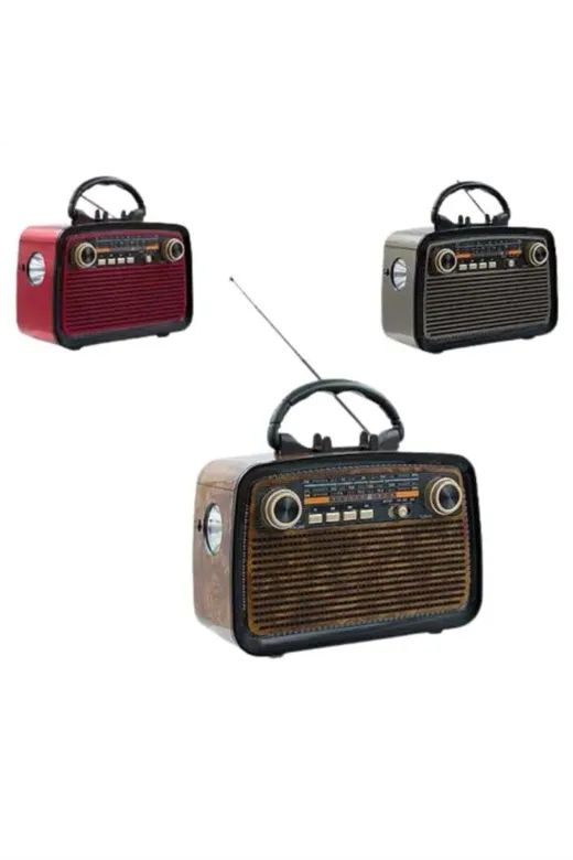 Hsc bilişim klt8912733226249 Eskitme Nostalji Tasarımlı Bluetoothlu Nostalji Radyo Ahşap Nostaljik Görünümlü