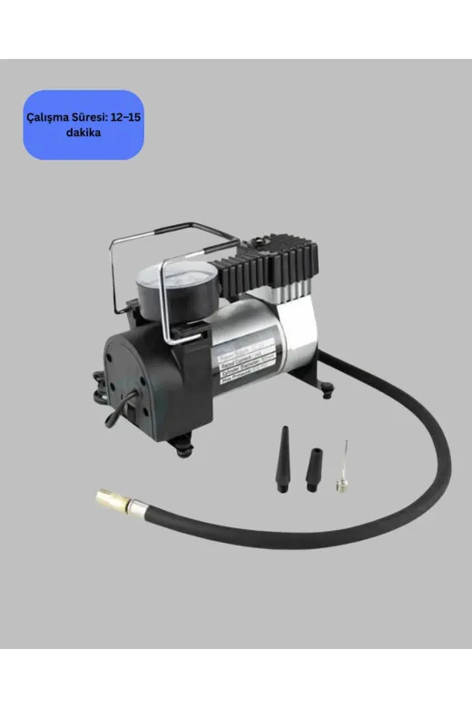 Hsc bilişim klt8912733359053 Metal Gövdeli Oto Lastik Hava Kompresörü 12V 140 Psı Hızlı Şişirme