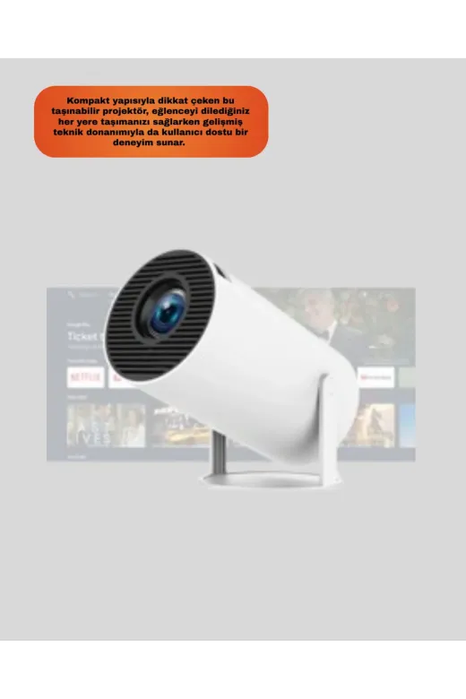 Hsc bilişim klt8912733419238 3D Oyun Destekli Kablosuz Ev Sinema Projeksiyon Cihazı