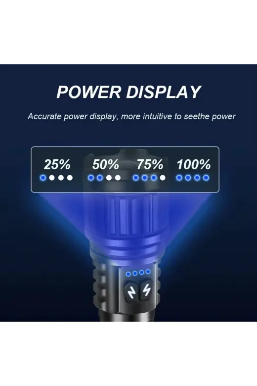 Hsc bilişim klt8912733478860 Bedotech Bd-14 10W Tg Led Alüminyum Alaşımlı Zoomlu Type-C Şarjlı El Feneri