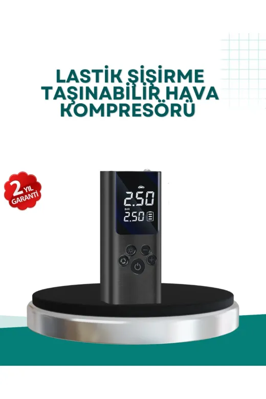 Hsc bilişim klt8912733709872 Led Işıklı Dijital Hava Pompası Araba Bisiklet Uyumlu