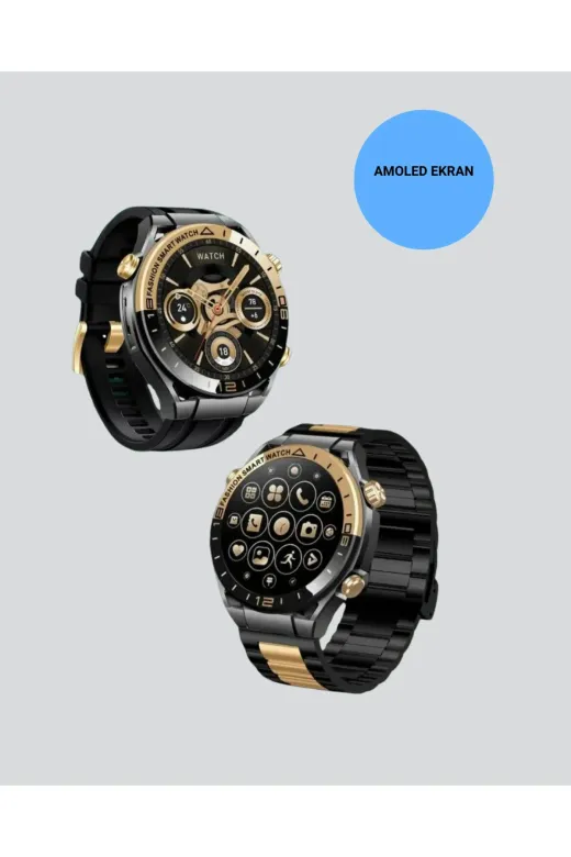 Hsc bilişim klt8912733820775 3 Bileklikli Amoled Akıllı Saat Bluetooth Çağrı Ve Sağlık Takipli