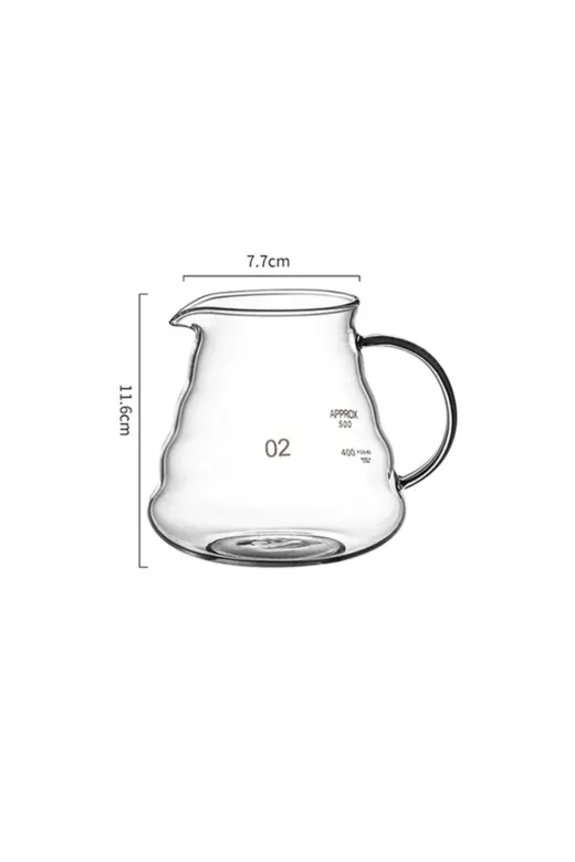 HubbyChef 20CFFESERVER600 Kahve Demleme Seti V60 Dripper Coffee Server 600Ml Demleme Coffee Pot