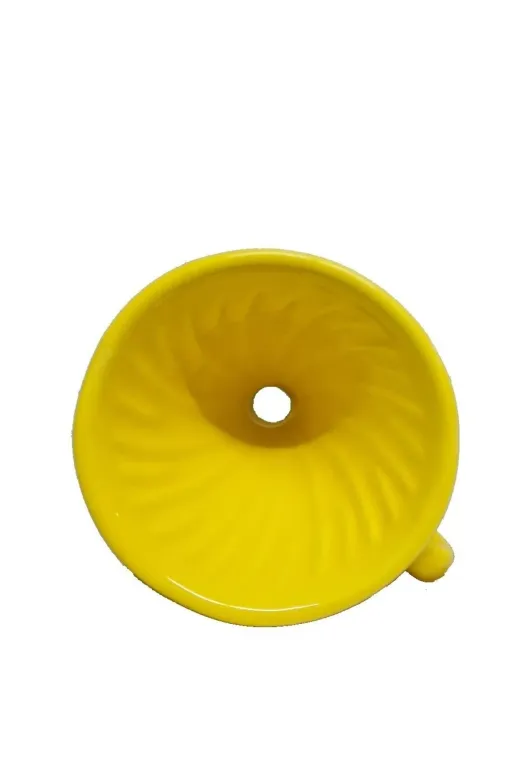 HubbyChef 22DPPRSRI02 V60 02 Dripper Seramik Kahve Demleme Ekipmanı (Hardal Sarı)