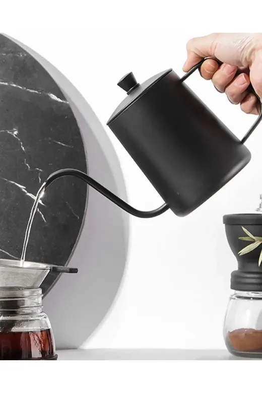 HubbyChef KHVIBRK01 Filtre Kahve Demleme Ibriği Black Goat Kapaklı 600Ml
