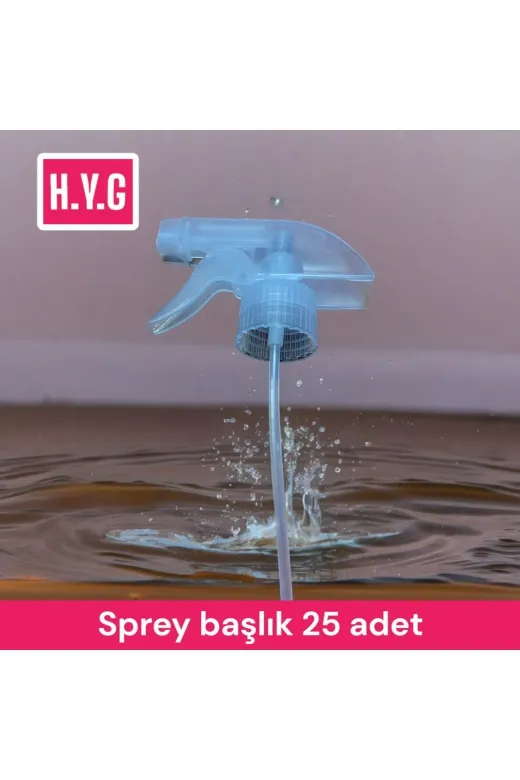 HYG TYB5968JH511B6F490 Şeffaf Triger Sprey Başlık Fısfıs 25 Adet,