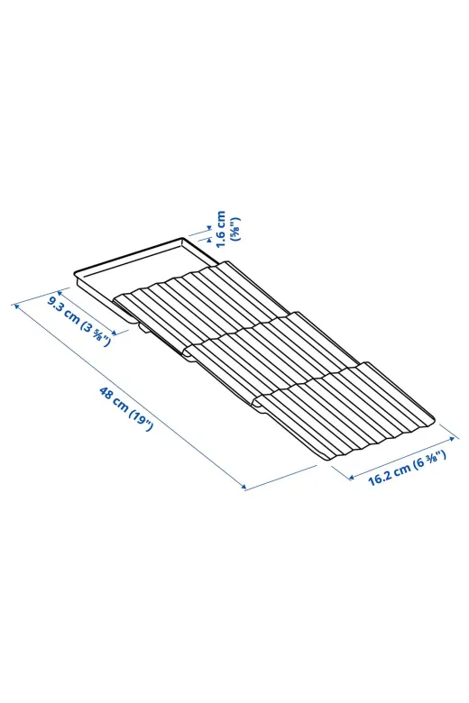 IKEA TYC24026AAA461F300 Uppdatera Antrasit 20X50 Cm Çekmece Düzenleyici