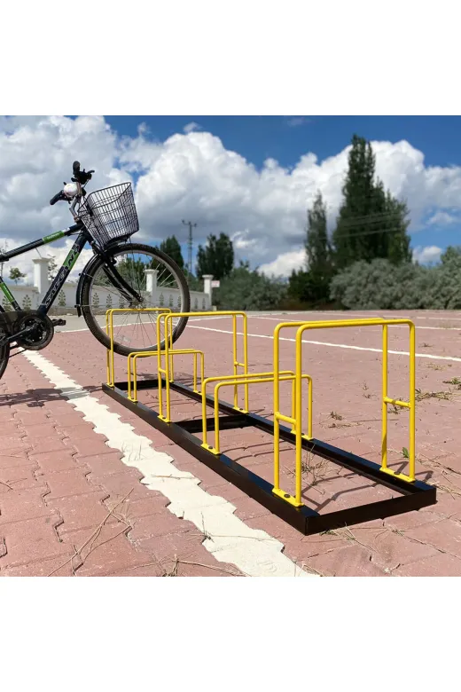 İlgi Trafik BPY-5-TR Bisiklet Park Yeri 5 Li Bisiklet Park Demiri Beşli Bisiklet Koyma Yeri (Beşli)