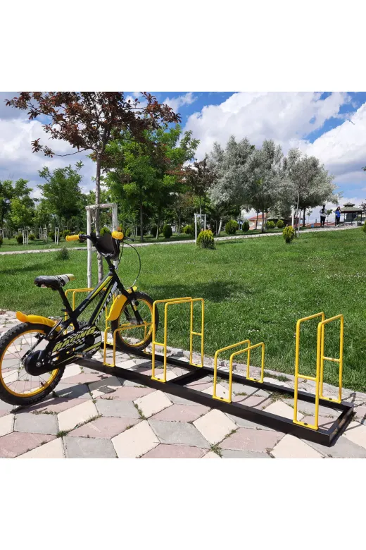 İlgi Trafik BPY-5-TR Bisiklet Park Yeri 5 Li Bisiklet Park Demiri Beşli Bisiklet Koyma Yeri (Beşli)