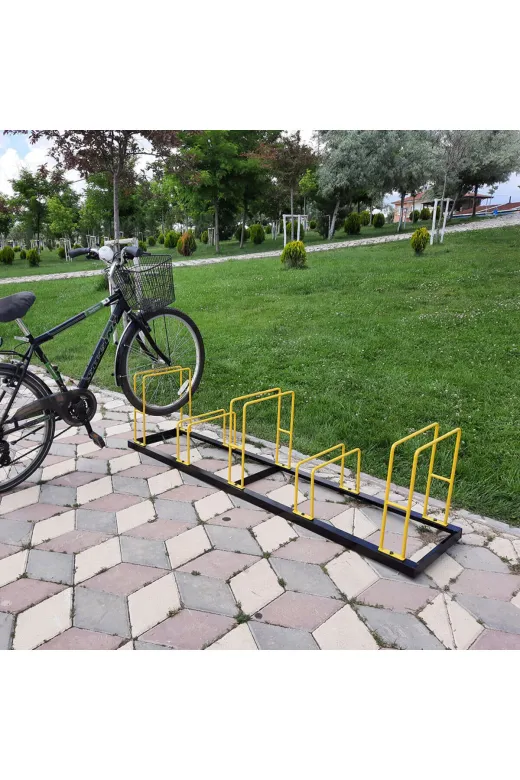 İlgi Trafik BPY-5-TR Bisiklet Park Yeri 5 Li Bisiklet Park Demiri Beşli Bisiklet Koyma Yeri (Beşli)