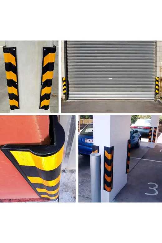 İlgi Trafik KKK-01-10ADET-TR Kauçuk Otopark Köşe Kolon Koruyucu Oval Otopark Kolon Koruma (10 Adet)