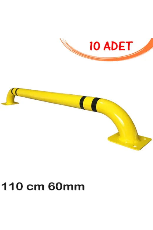 İlgi Trafik OAS-13-10ADET-2MM Otopark Bariyer Sistemleri Araç Park Bariyeri Otopark Ayırıcı Stoperi 110Cm Ø60Mm 2Mm (10 Adet)