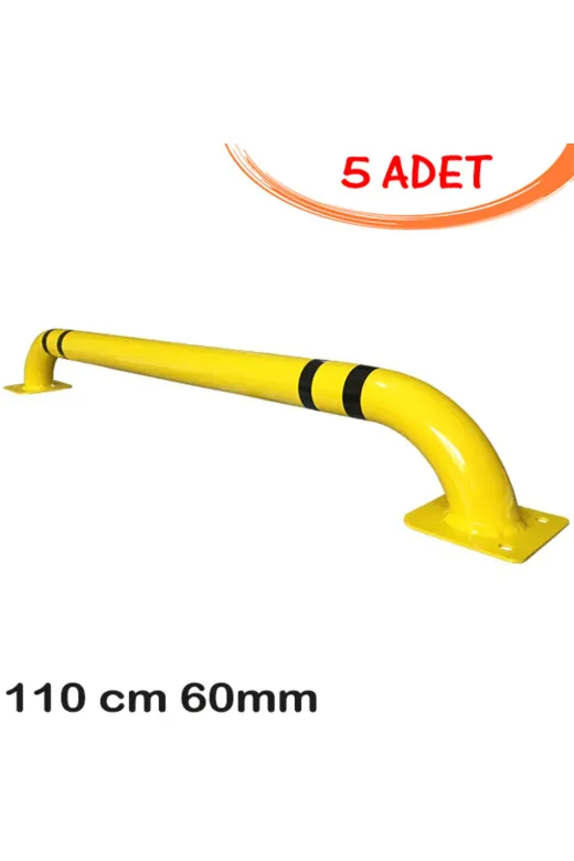 İlgi Trafik OAS-13-5ADET-2.5MM Araç Park Bariyeri Demiri Otopark Ayırıcı Stoperi Lastik Yaslama Demiri 110Cm Ø60Mm 2.5Mm (5 Adet)