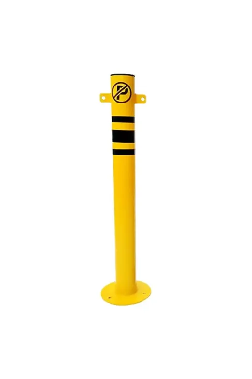 İlgi Trafik SB-018-SIYAH Otopark Zincir Bariyer Metal Duba Demir Sabit Baba Metal Park Bariyeri 75 Cm Siyah