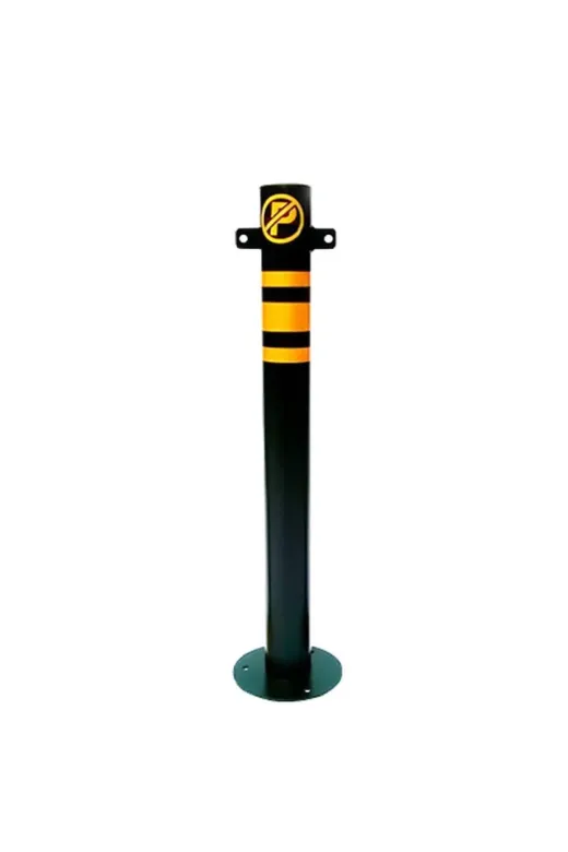 İlgi Trafik SB-018-SIYAH Otopark Zincir Bariyer Metal Duba Demir Sabit Baba Metal Park Bariyeri 75 Cm Siyah