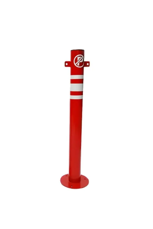 İlgi Trafik SB-018-SIYAH Otopark Zincir Bariyer Metal Duba Demir Sabit Baba Metal Park Bariyeri 75 Cm Siyah