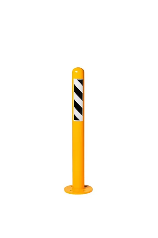 İlgi Trafik SB-039-SIYAH Metal Delinatör Kaldırım Park Dubası Demir Otopark Sabit Park Bariyeri 75 Cm Siyah