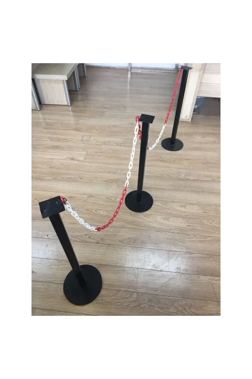 İlgi Trafik SB-200-1.5MM Güvenlik Şeridi Yönlendirme Bariyeri Zincirli Metal Duba Demir Bariyer 86 Cm 1.5Mm