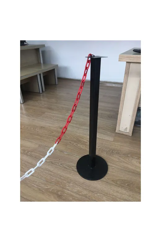 İlgi Trafik SB-200-1.5MM Güvenlik Şeridi Yönlendirme Bariyeri Zincirli Metal Duba Demir Bariyer 86 Cm 1.5Mm