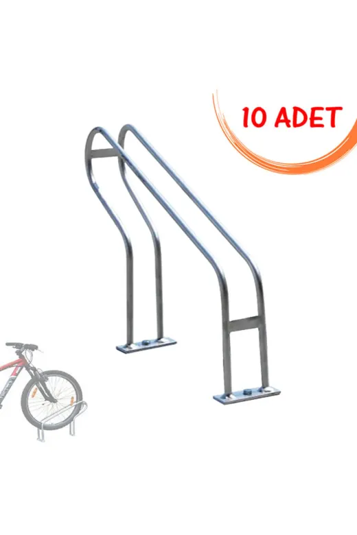 İlgi Trafik TK-01-10 ADET-GRI Bisiklet Park Alanları Bisiklet Parkı Tekli Bisiklet Park Yeri Alanı Demiri 10 Adet Gri