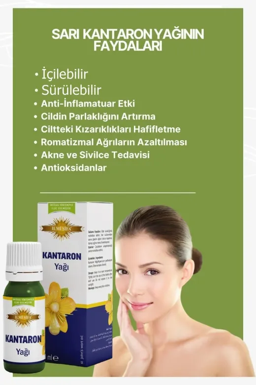 İLMİ ŞİFA Kantaron Yağı 50 Ml (Yenileyici, Besleyici, Onarici, Temizleyici, Rahatlatici)