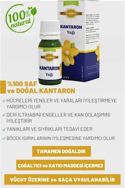 İLMİ ŞİFA Kantaron Yağı 50 Ml (Yenileyici, Besleyici, Onarici, Temizleyici, Rahatlatici)
