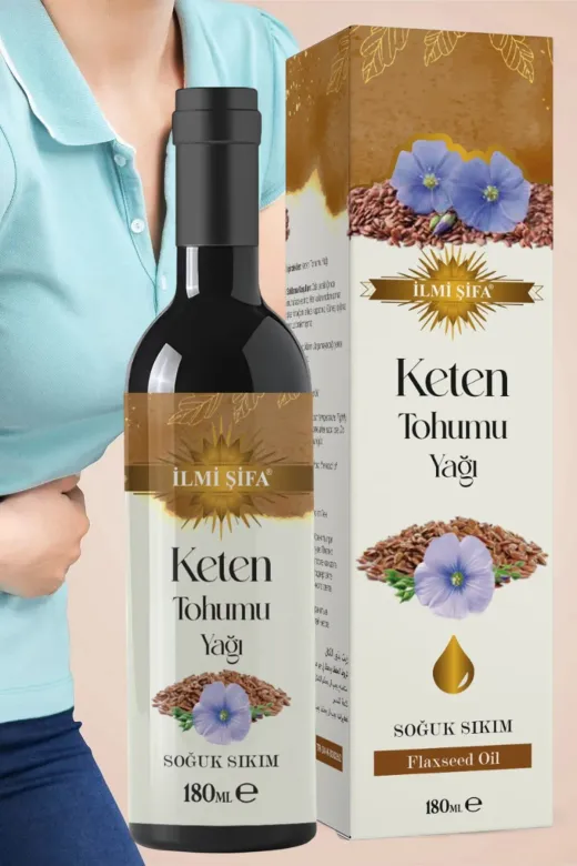 İLMİ ŞİFA Keten Tohumu Yağı %100 Saf, Doğal Keten Tohumu Yağı 180 Ml Soğuk Sıkım